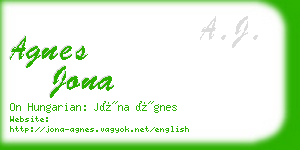 agnes jona business card